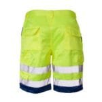 Yellow Hi Vis Cargo Shorts Poly Cotton Fabric with Reflectors