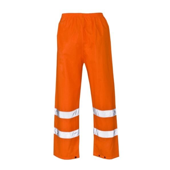 Orange Hi Vis Cargo Trousers Poly Cotton Fabric with Reflectors