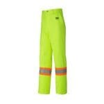 Yellow Hi Vis Safety Pant Poly Cotton Fabric with Reflectors