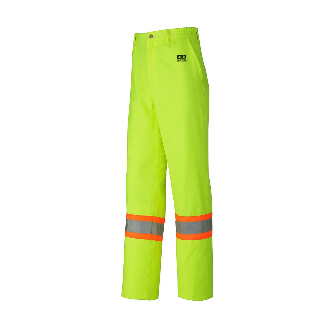 Yellow Hi Vis Safety Pant Poly Cotton Fabric with Reflectors