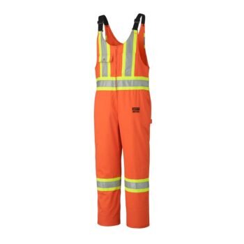 Orange Hi Vis Traffic Safety Overall With Multiple Pockets