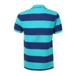 Mens Short Sleeve Two Color Striped Polo Shirt