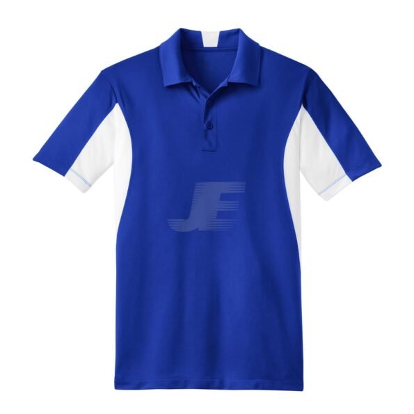 Mens Blue & White Sports Polo Shirt