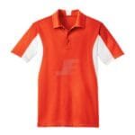 Mens Red & White Sports Polo Shirt