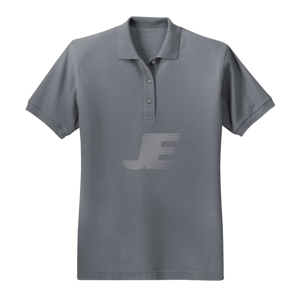 Mens Solid Color Grey Short Sleeve 3 Button Polo Shirt