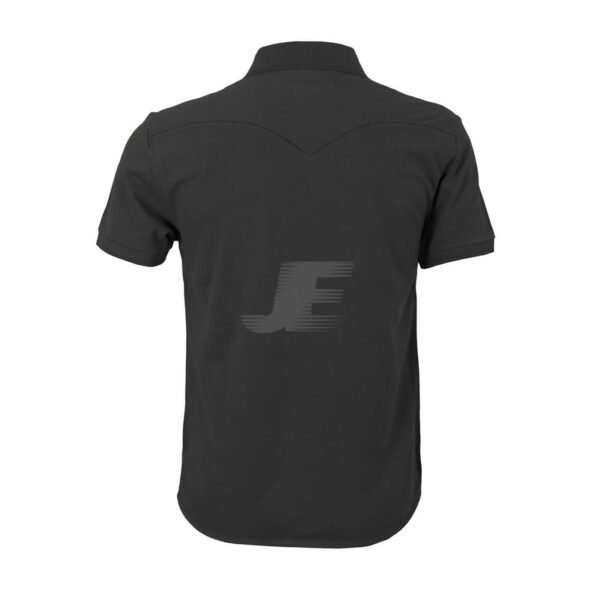 Mens Black Short Sleeve 2 Button Polo Shirt