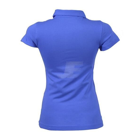 Women Blue Fitted Polo Shirt