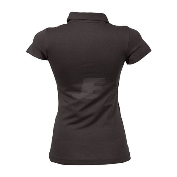 Women Black Fitted Polo Shirt
