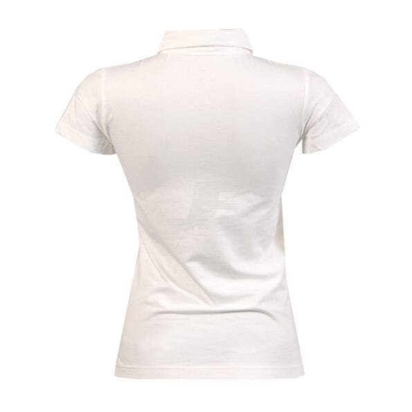 Women White Fitted Polo Shirt