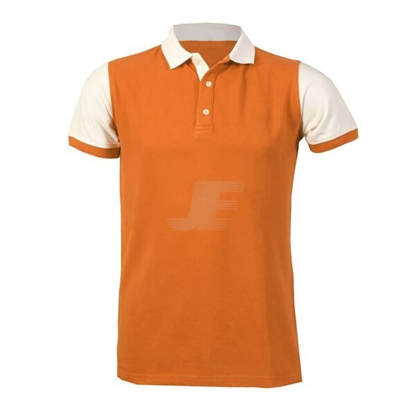 Mens Two Color Short Sleeve Jersey Fabric Polo Shirt