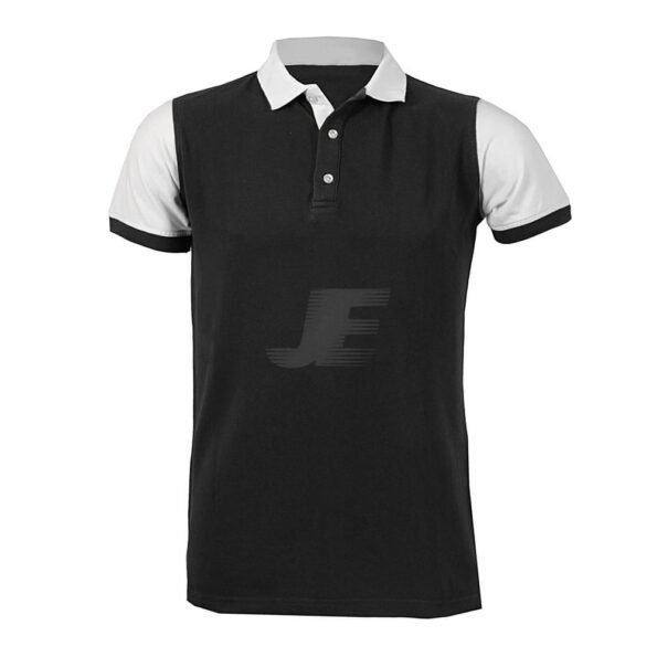 Mens Two Color Short Sleeve Jersey Fabric Polo Shirt