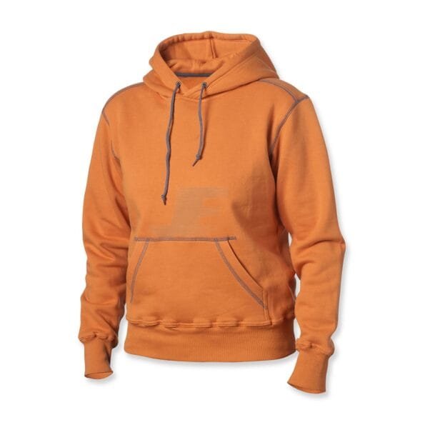 Contrast Stitching Pullover Heavyweight Fleece Hoodie