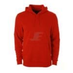 Custom Logo Solid Color Pullover Red Fleece Hoodie