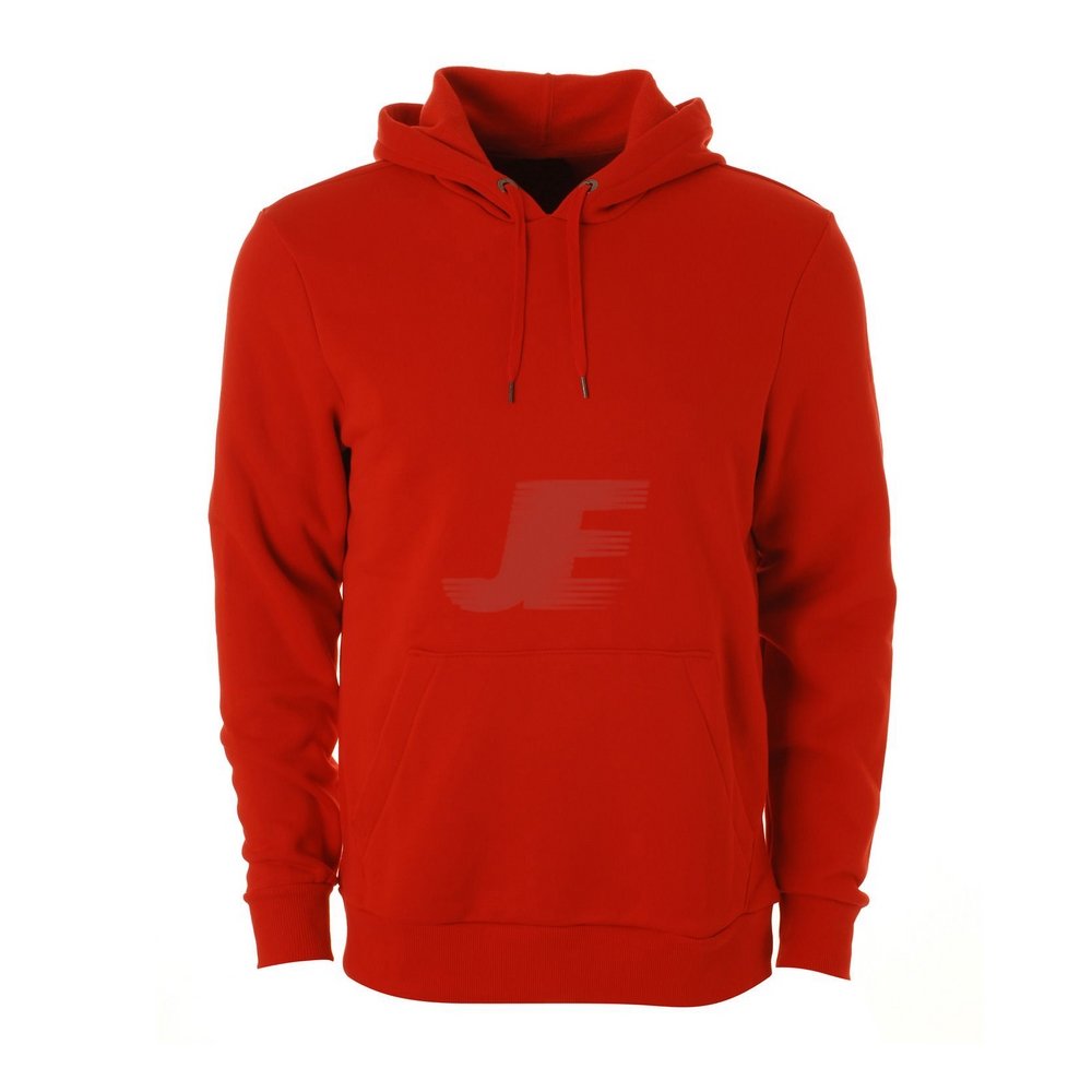 Custom Logo Solid Color Pullover Red Fleece Hoodie