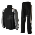Black & Grey Mens Jogging Track Suit With Mesh Lining