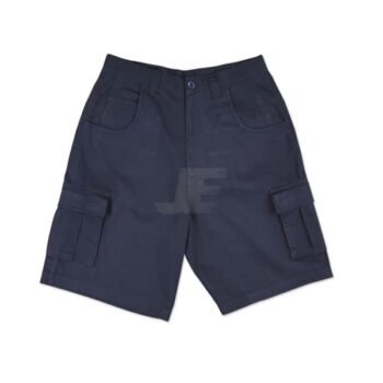 Mens Multi Pocket Navy Cotton Cargo Shorts