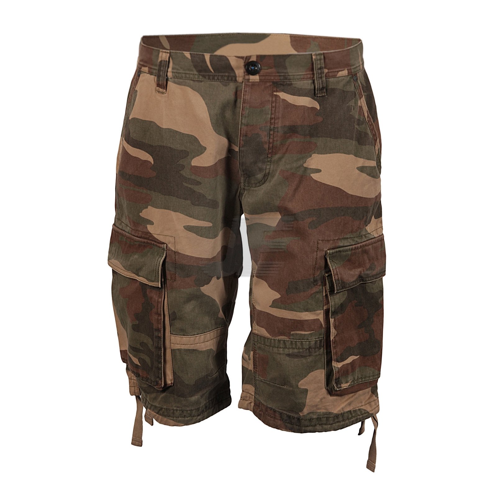 Cotton Multi Pockets Camouflage Cargo Shorts