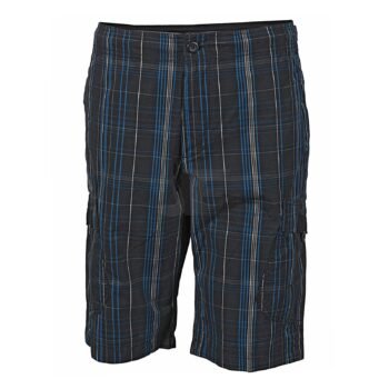 Mens Cotton Fabric Checkered Cargo Shorts