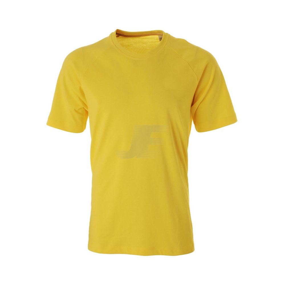 Yellow Raglan Sleeve Cotton Jersey Short Sleeve T-Shirt