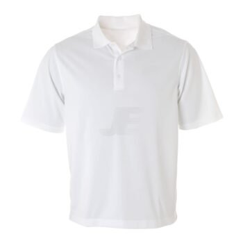 Mens Lightweight Quick Dry White Interlock Golf Shirt