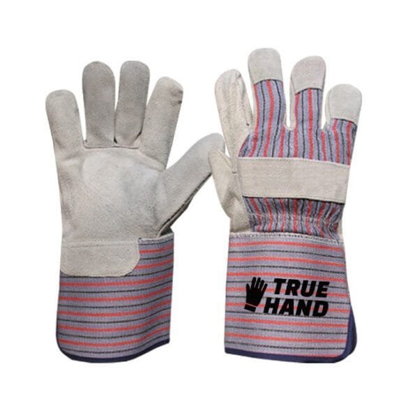 Long Cuffs Leather Industrial Gloves Rubberized Cuffs