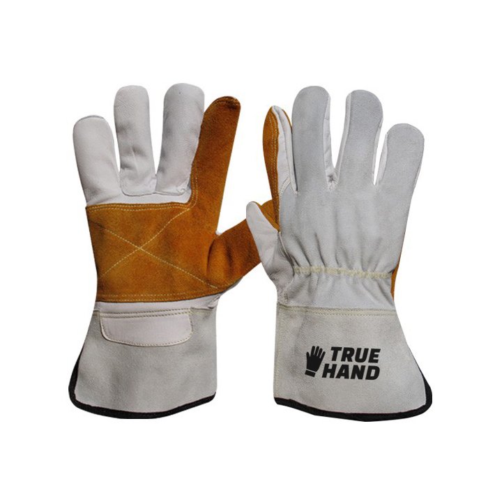 Contrast Brown Reinforced Palm Rigger Gloves