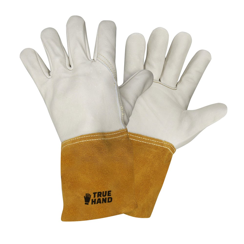 Brown Cuffs Unlined Goat Leather Tig Welding Gloves