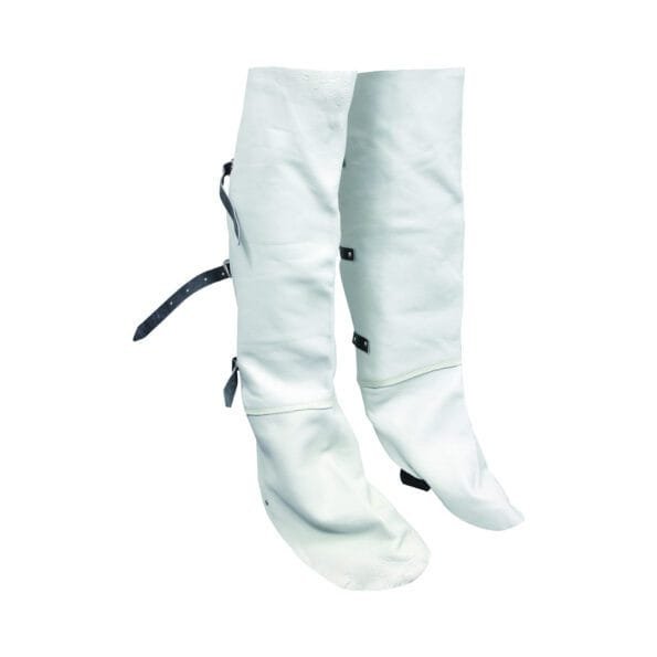 Grain Leather Welding Shoe Covers With Straps Fastening 35cm