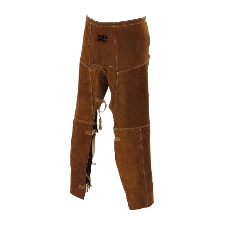 Kevlar Stitched Welders Safety Brown Leather Welding Chaps