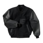 Mens Custom Wool College Varsity Jacket With Leather Sleeves