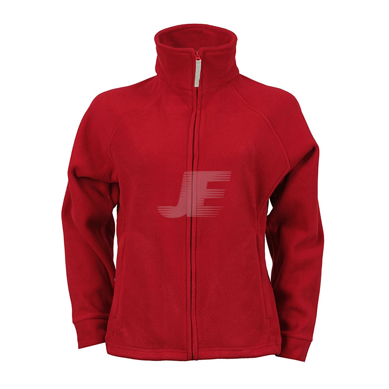 Women Red Full Zip Fleece Jacket