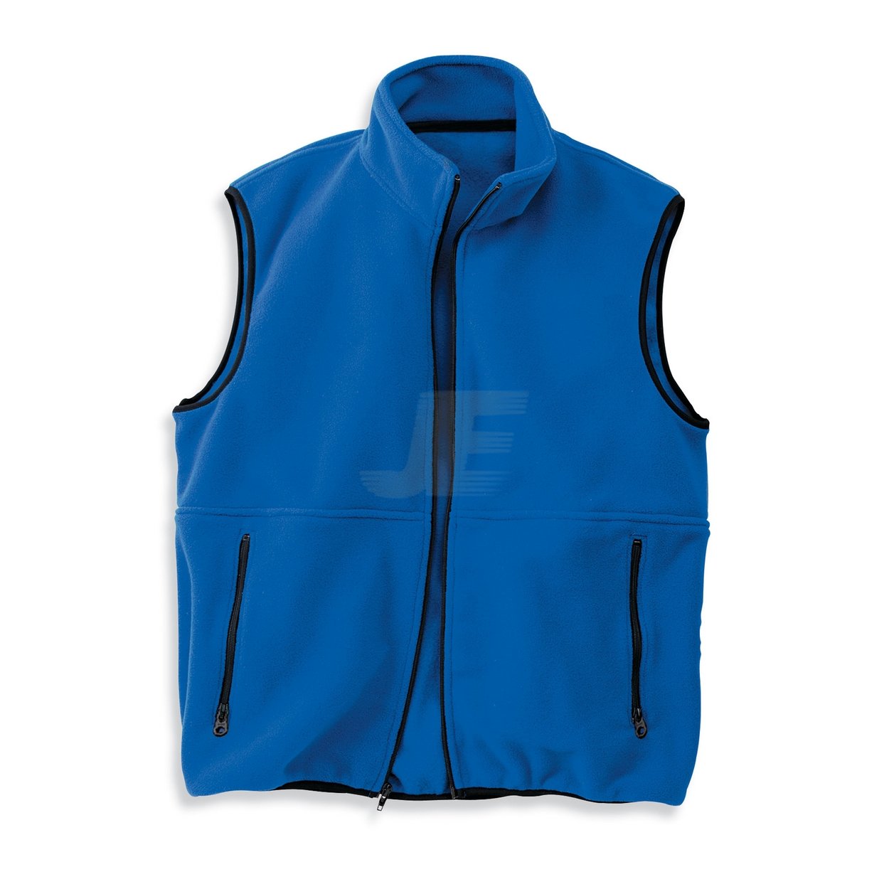 Mens Zip Pockets Blue Lightweight Sleeveless Fleece Vest