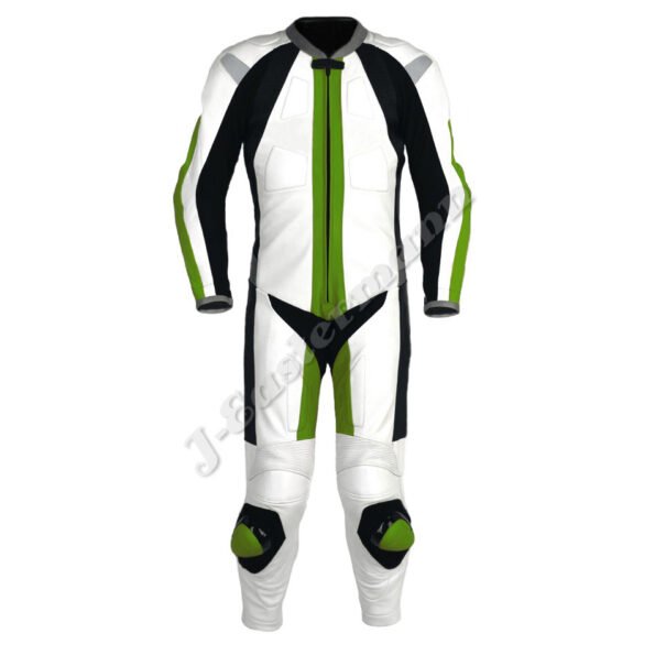 Mens 1 Piece Motorcycle Racing Leather Suit JEI 7001
