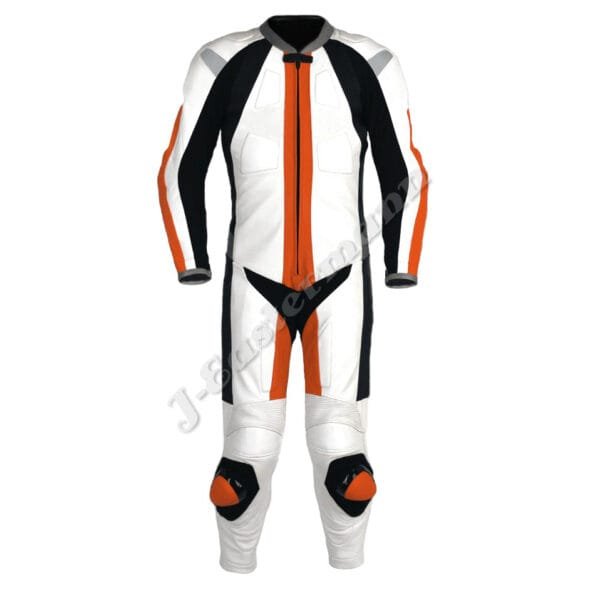 Mens 1 Piece Motorcycle Racing Leather Suit JEI 7001