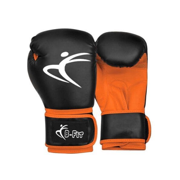 Orange Professional Leather Boxing Gloves