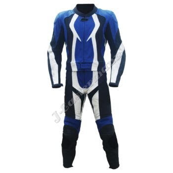 Mens 2 Piece Leather Motorbike Racing Suit JEI-7033