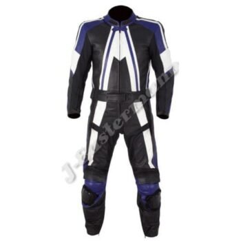 Mens 2 Piece Leather Motorbike Racing Suit JEI-7043