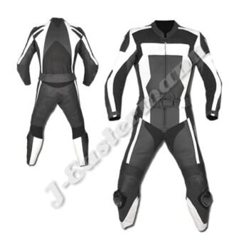 Mens 2 Piece Leather Motorbike Racing Suit JEI-7044