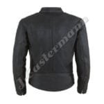 Mens Black Rock Leather Motorcycle Jacket JEI 7213