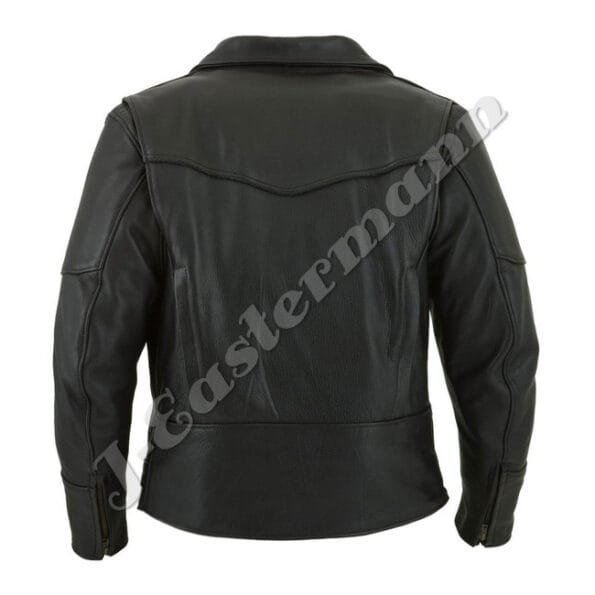 Mens Classic Leather Motorcycle Jacket JEI 7214
