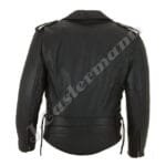 Mens Vented Classic Leather Motorcycle Jacket JEI 7216