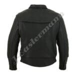 Mens Vented Bomber Leather Motorcycle Jacket JEI 7224