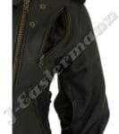 Ladies Black Classic Leather Motorcycle Jacket JEI 7234