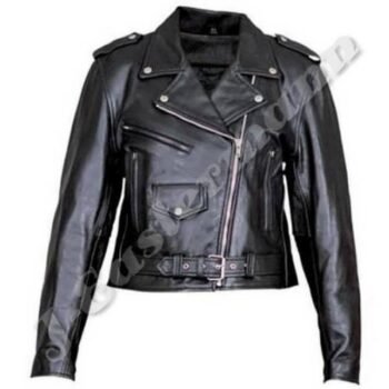 Ladies Full Cut Classic Leather Motorcycle Jacket JEI-7240