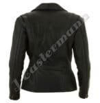 Ladies Classic Full Fitted Leather Motorcycle Jacket JEI 7241