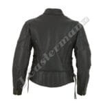 Ladies Vented Classic Leather Motorcycle Jacket JEI 7244