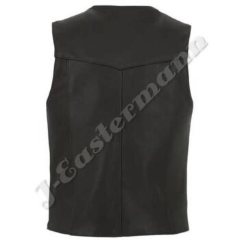 Mens Motorcycle Leather Vest JEI 7250