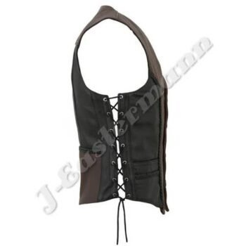 Mens Motorcycle Leather Vest JEI 7255