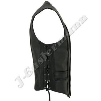 Mens Motorcycle Leather Vest JEI 7257