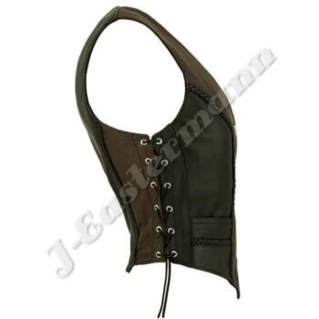 Women Motorcycle Leather Vest JEI 7280